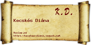 Kecskés Diána névjegykártya