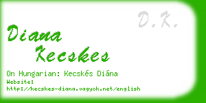 diana kecskes business card
